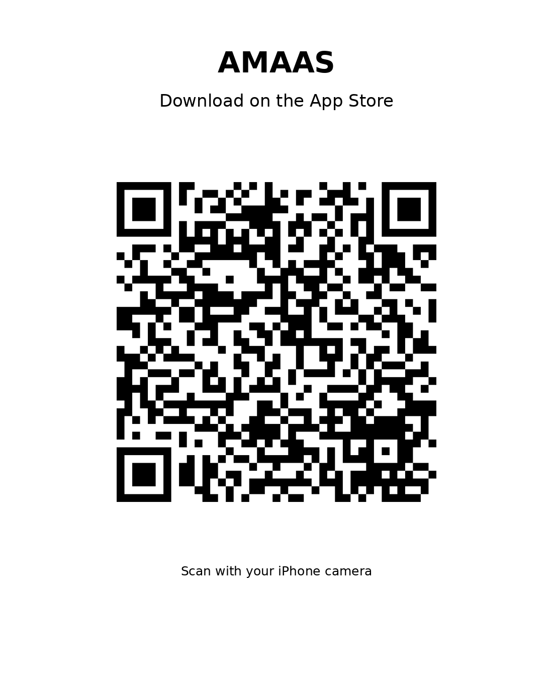 QR code to download AMAAS on the Apple App Store