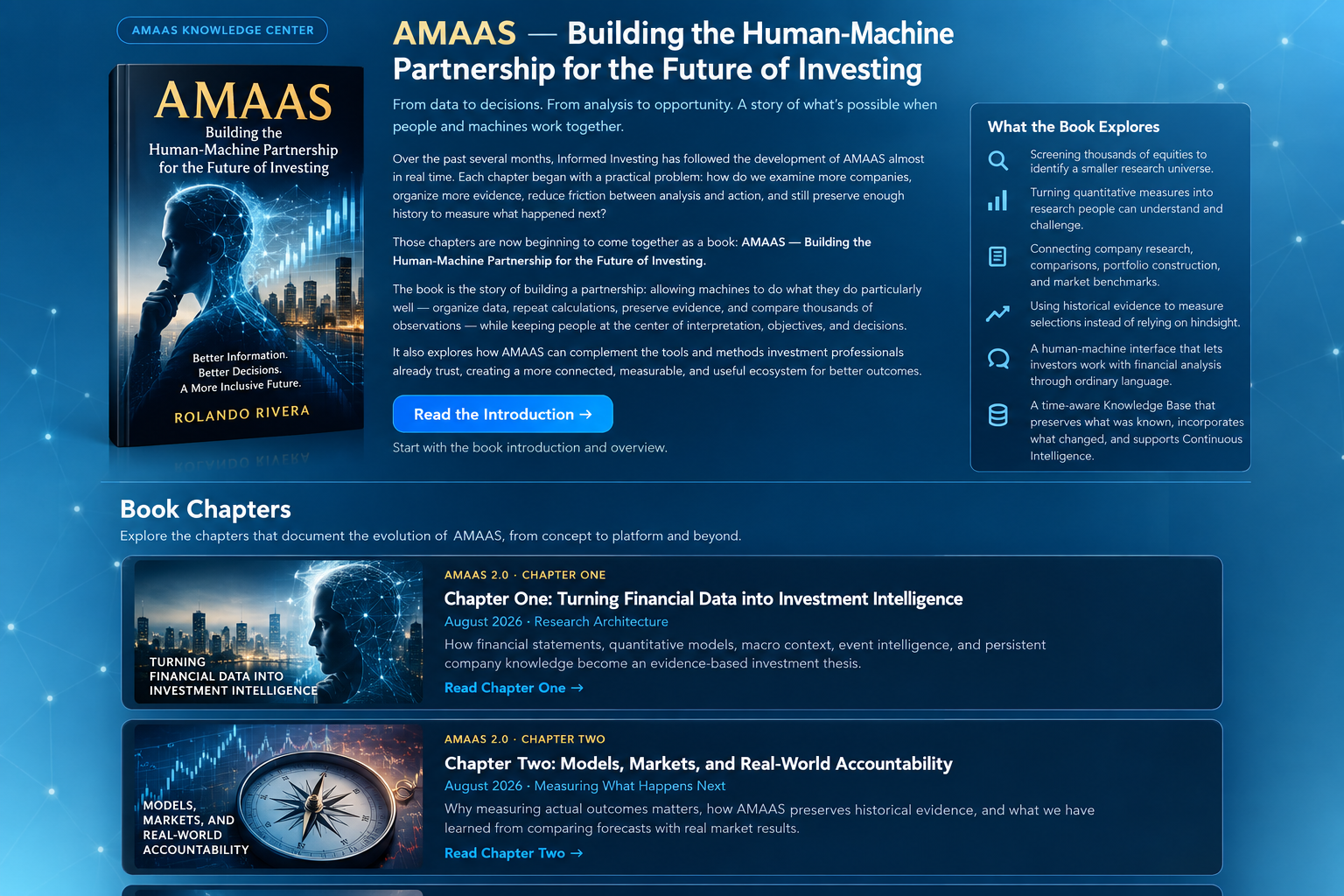 AMAAS — Building the Human-Machine Partnership for the Future of Investing